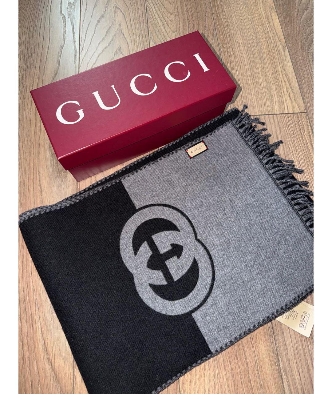 GUCCI Мульти шерстяной шарф, фото 4