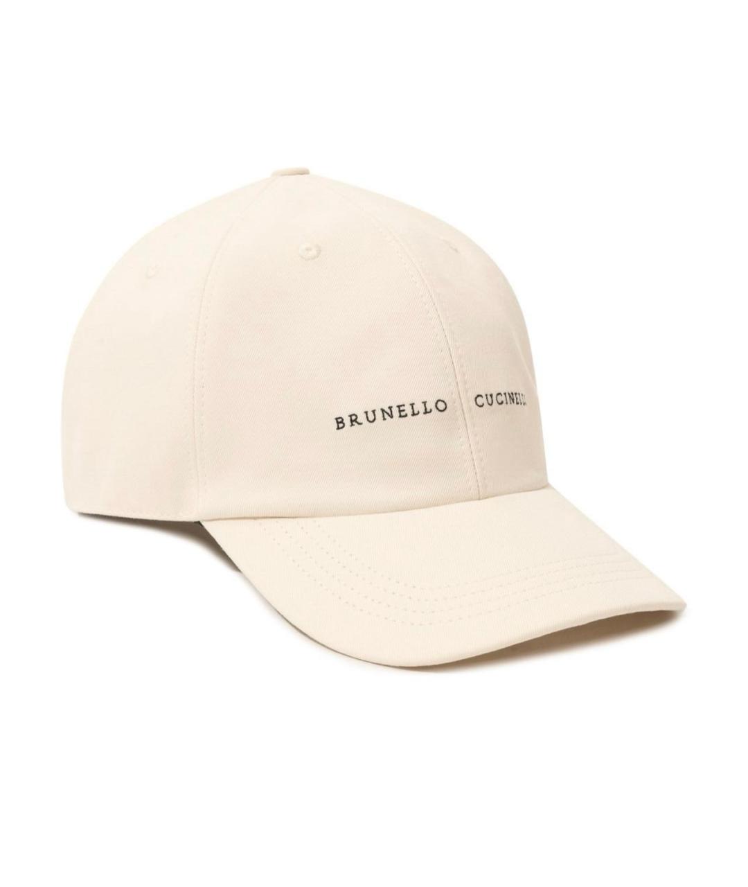 BRUNELLO CUCINELLI Бежевая хлопковая кепка/бейсболка, фото 1