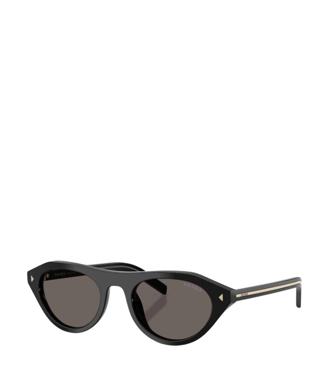 PRADA Черные пластиковые солнцезащитные очки, фото 1