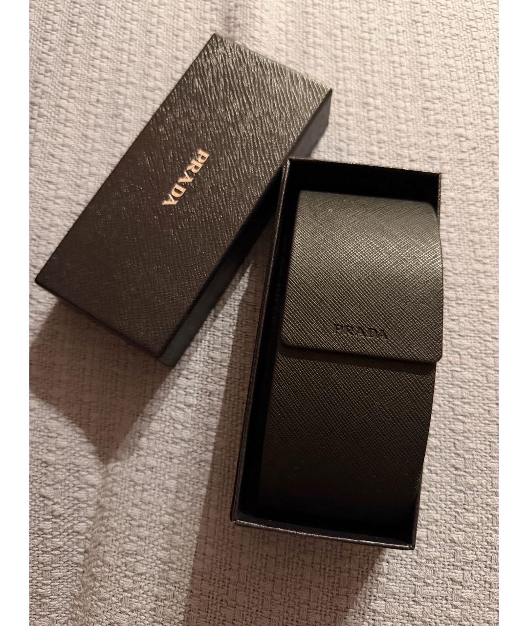PRADA Черные пластиковые солнцезащитные очки, фото 5