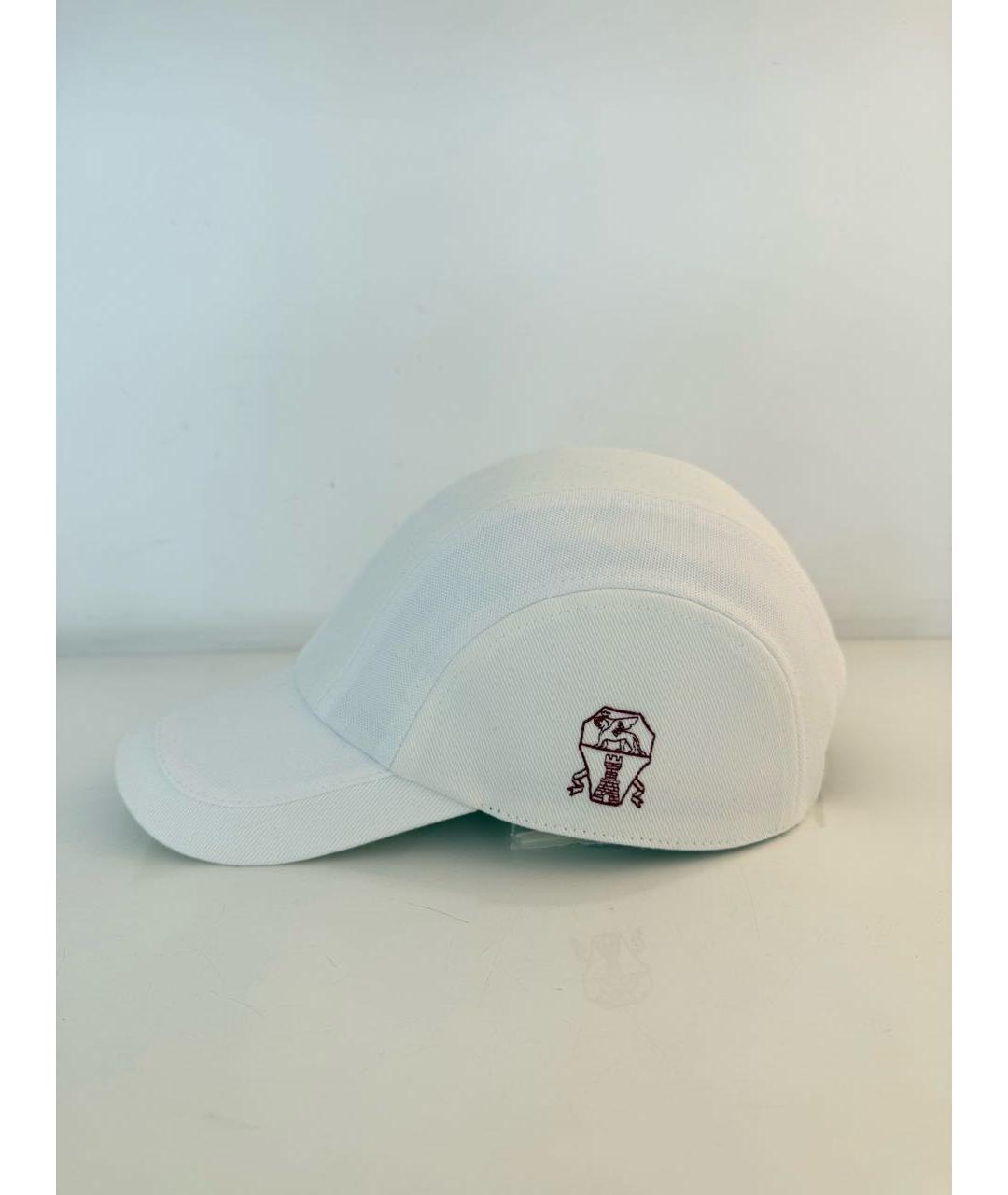 BRUNELLO CUCINELLI Белая хлопковая кепка/бейсболка, фото 5