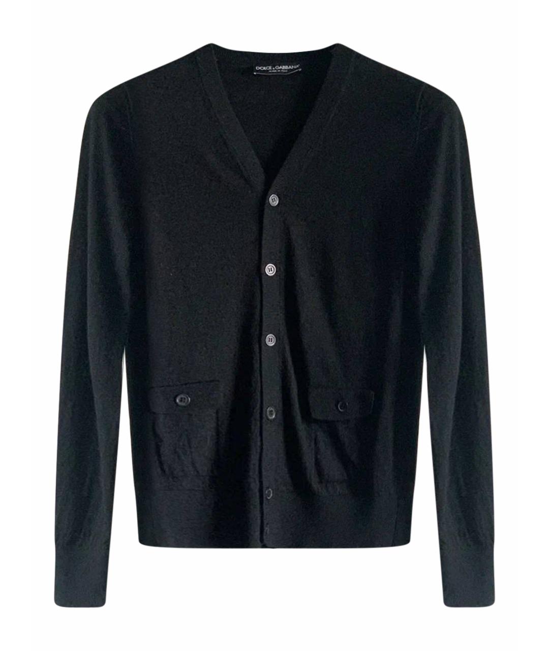 DOLCE&GABBANA Черный шерстяной кардиган, фото 1
