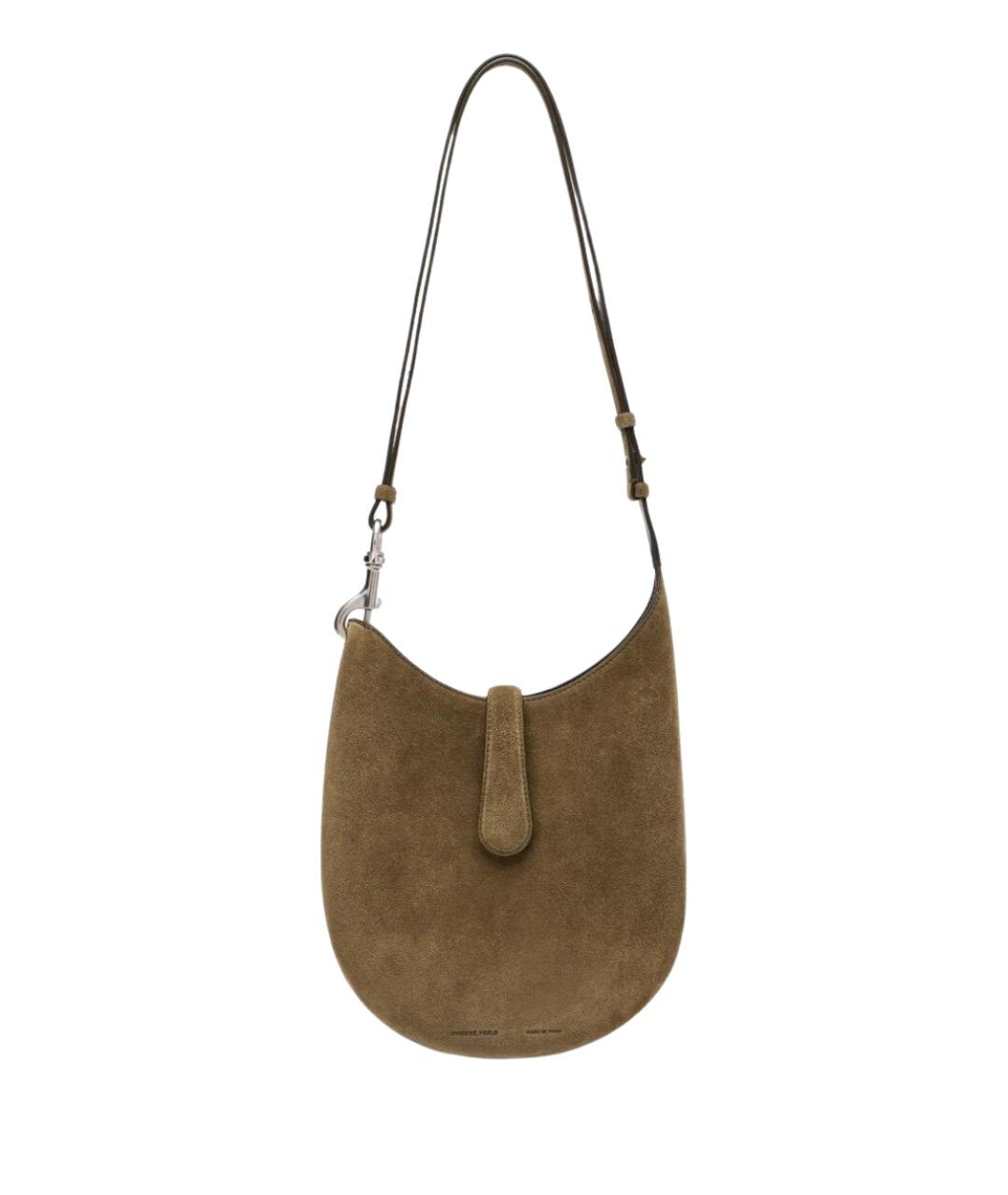 PHOEBE PHILO Хаки замшевая сумка через плечо, фото 1