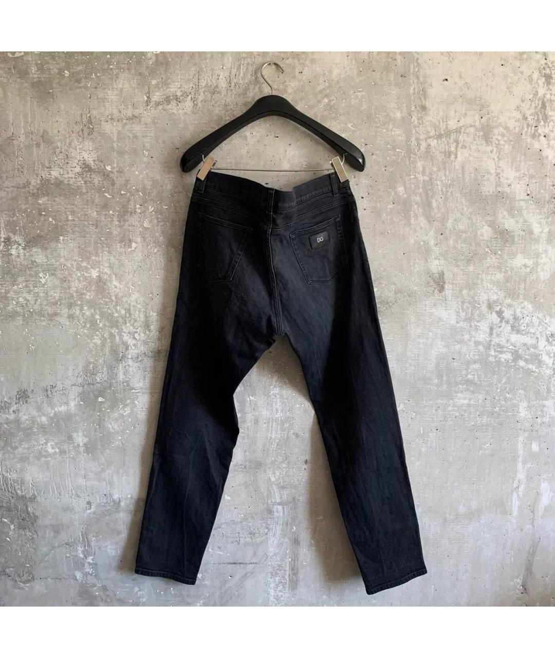 DOLCE&GABBANA Серые хлопко-эластановые прямые джинсы, фото 2