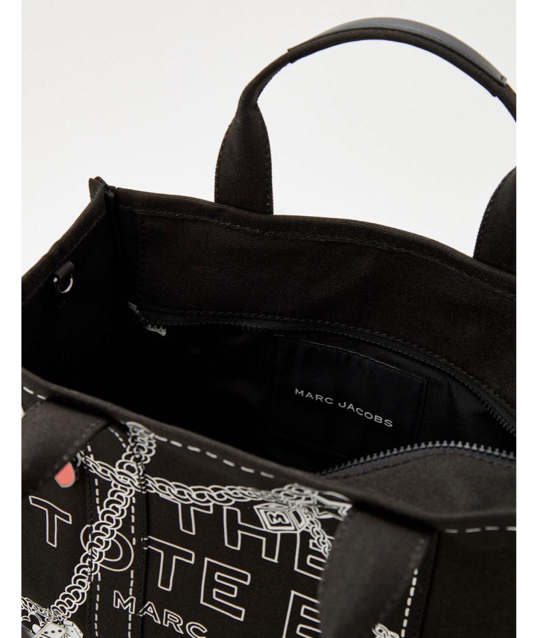 MARC JACOBS Черная хлопковая сумка тоут, фото 4