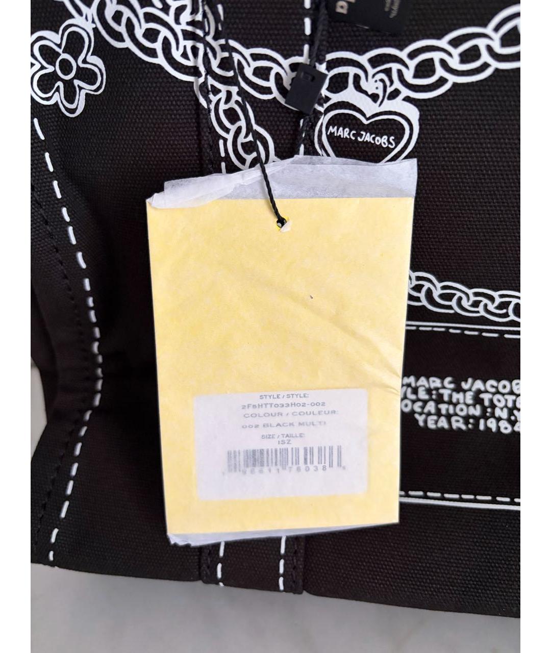 MARC JACOBS Черная хлопковая сумка тоут, фото 6