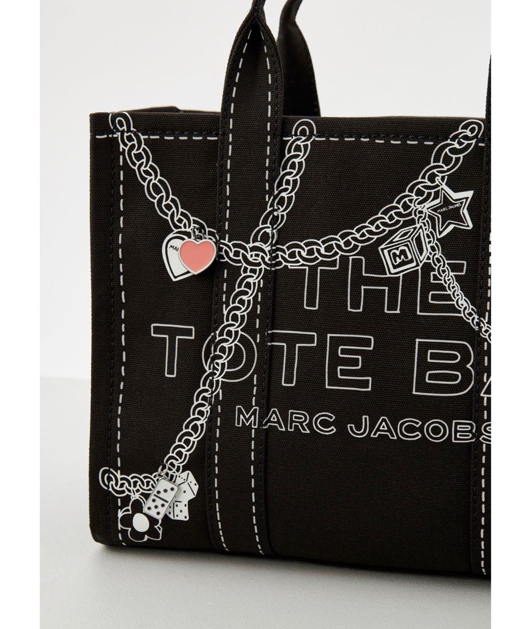 MARC JACOBS Черная хлопковая сумка тоут, фото 3