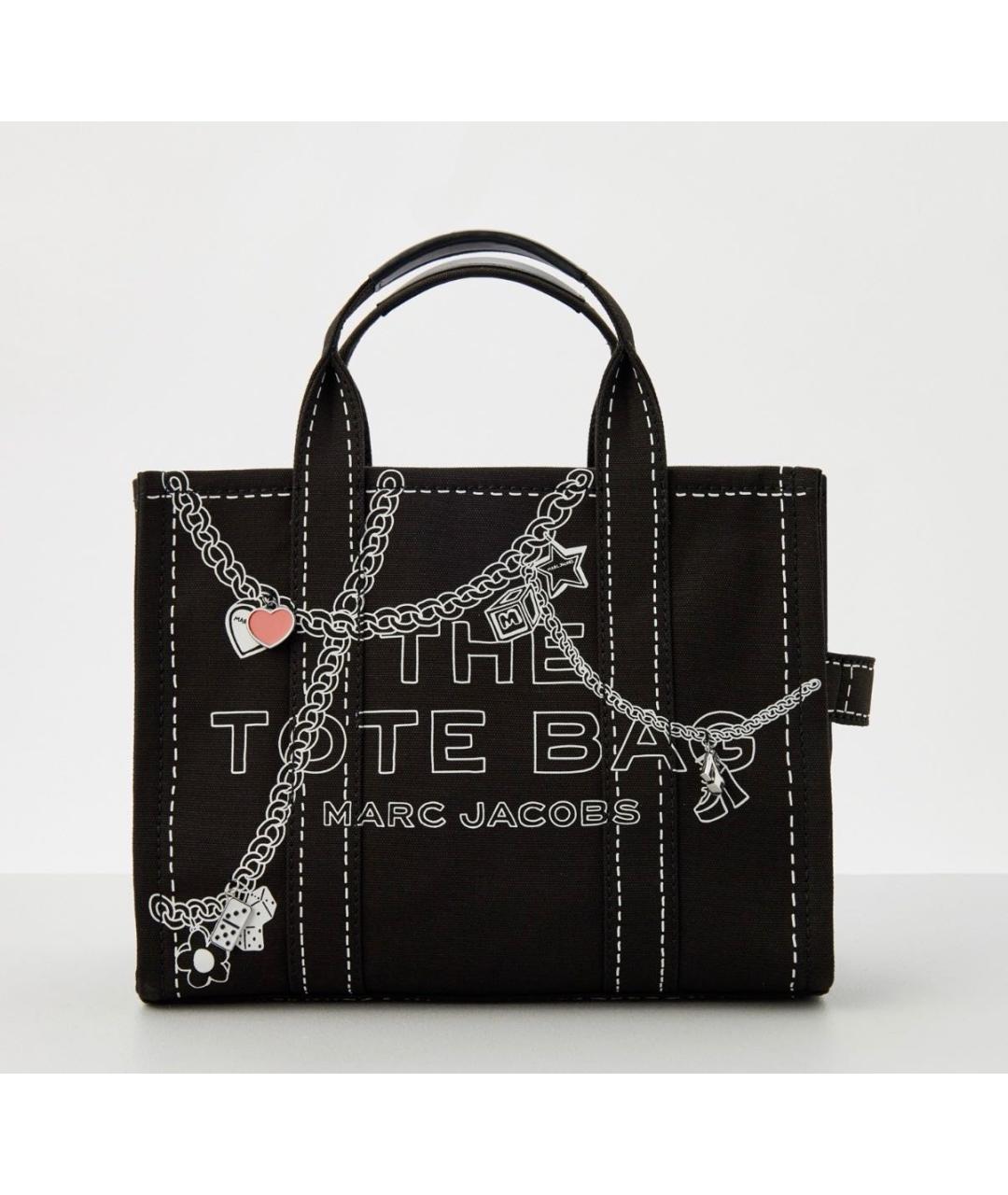 MARC JACOBS Черная хлопковая сумка тоут, фото 8