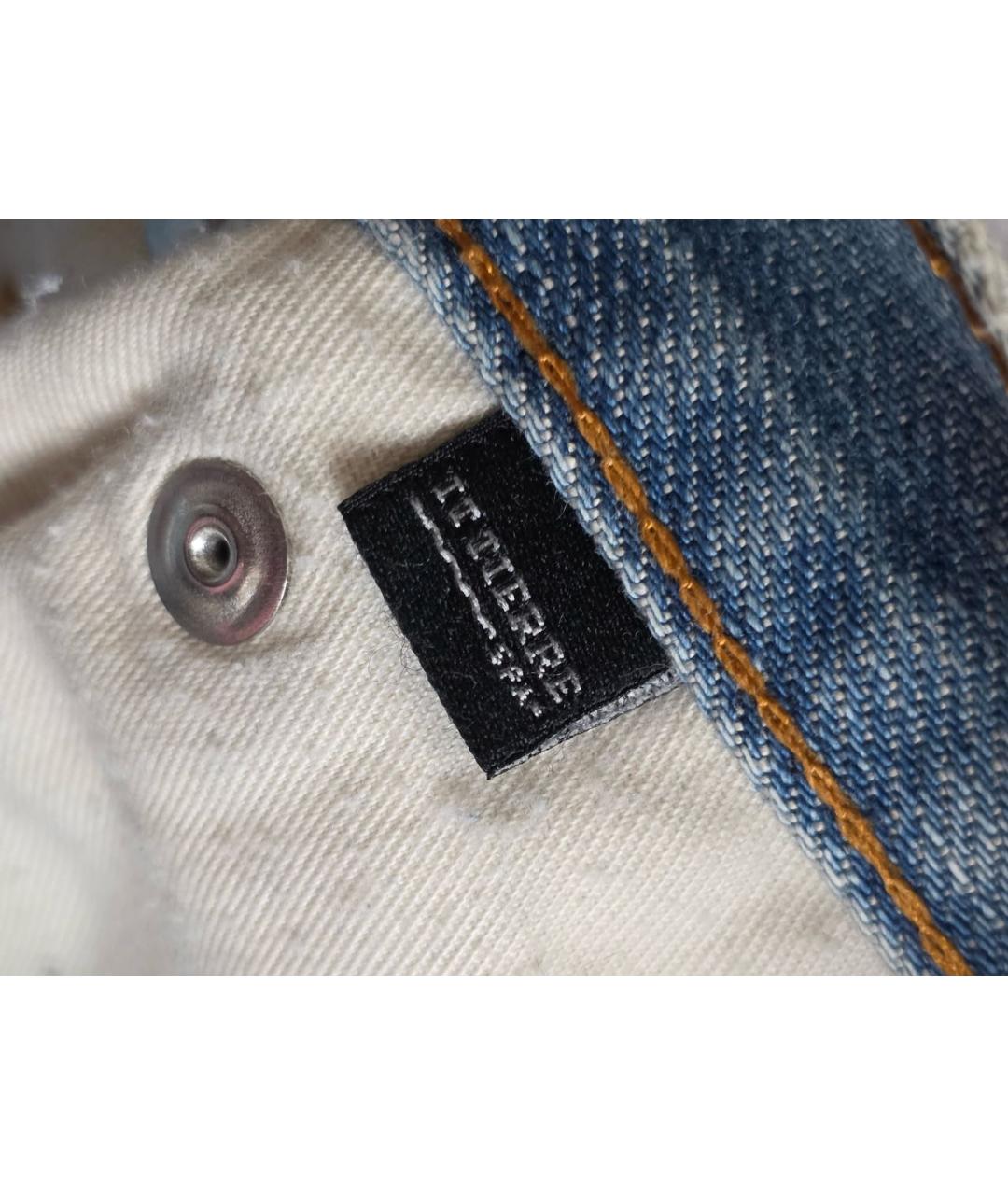 DOLCE&GABBANA Голубые хлопковые прямые джинсы, фото 8