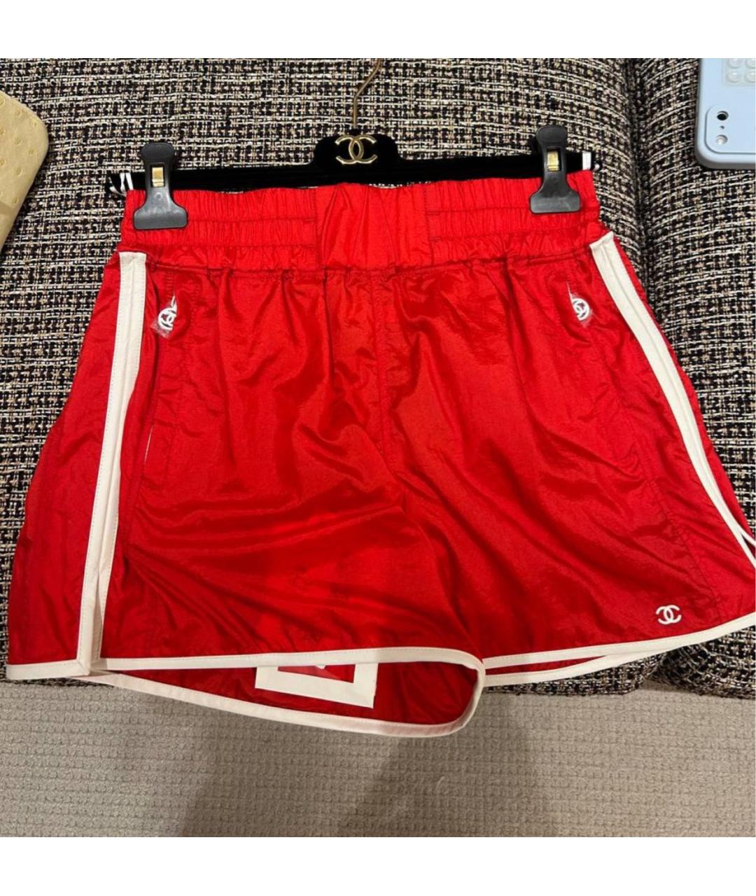 CHANEL Красные шорты, фото 4
