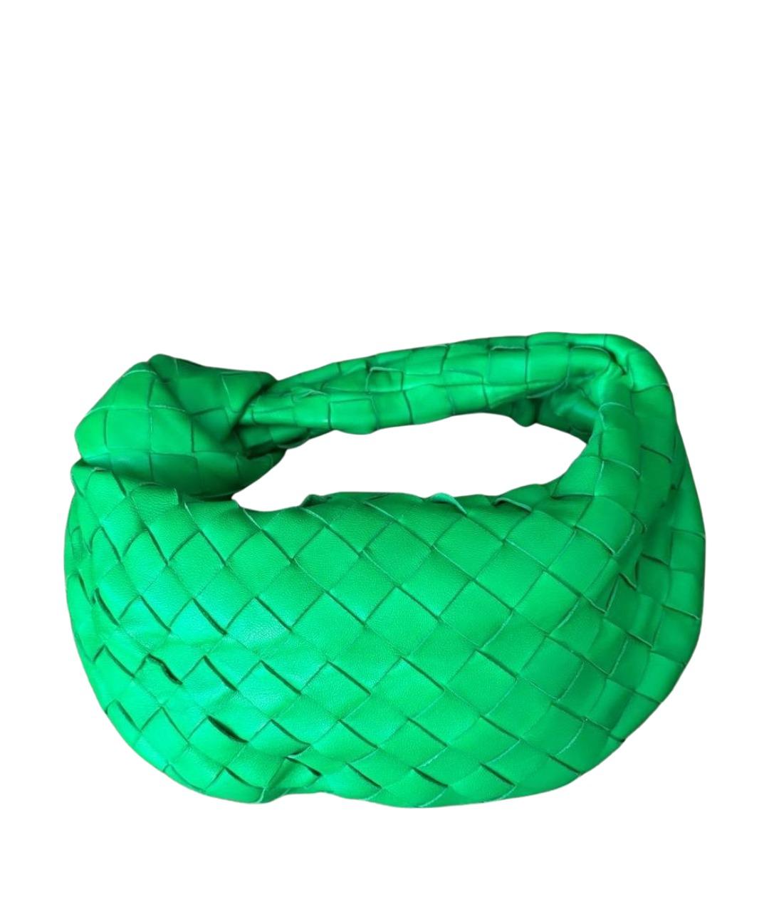 BOTTEGA VENETA Зеленая кожаная сумка с короткими ручками, фото 1