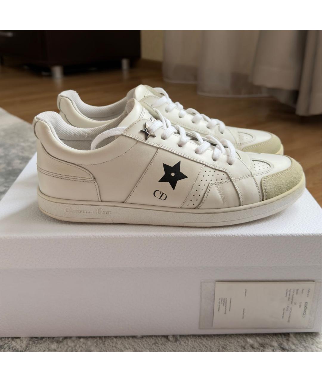 CHRISTIAN DIOR Белые кожаные кеды, фото 9