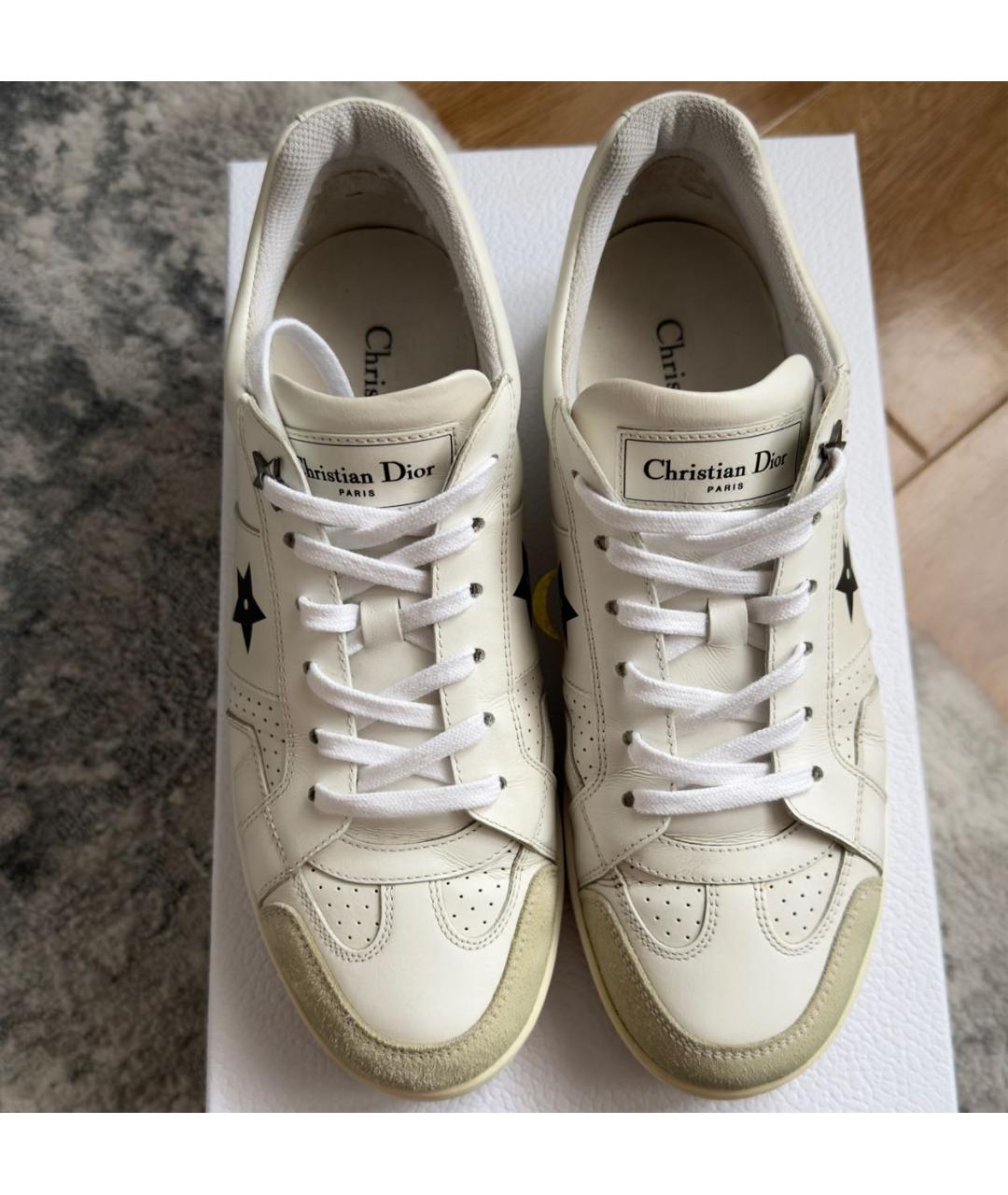 CHRISTIAN DIOR Белые кожаные кеды, фото 2