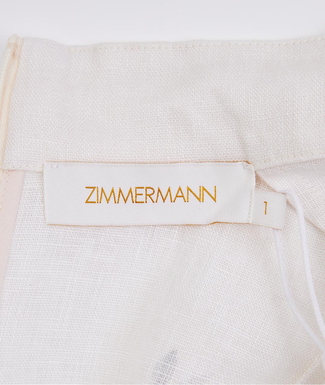 ZIMMERMANN Бежевое льняное повседневное платье, фото 5