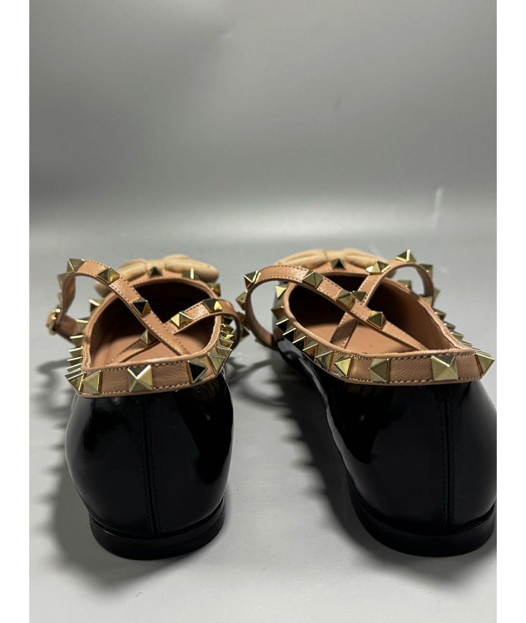 VALENTINO Черные балетки из лакированной кожи, фото 4