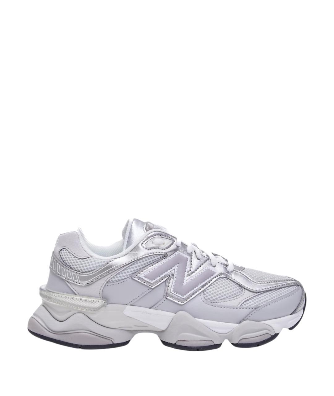NEW BALANCE Серые кожаные кроссовки, фото 1