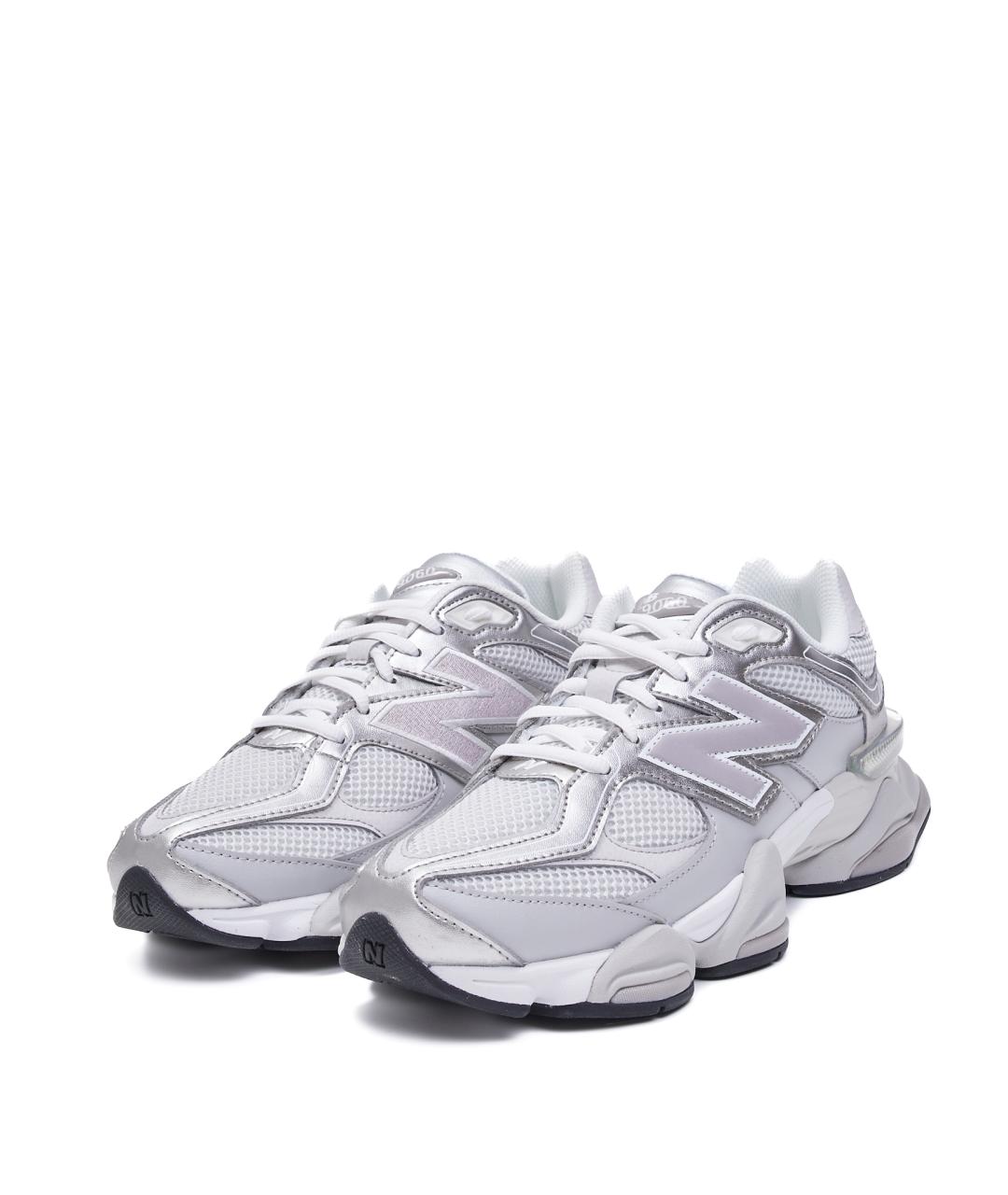 NEW BALANCE Серые кожаные кроссовки, фото 2