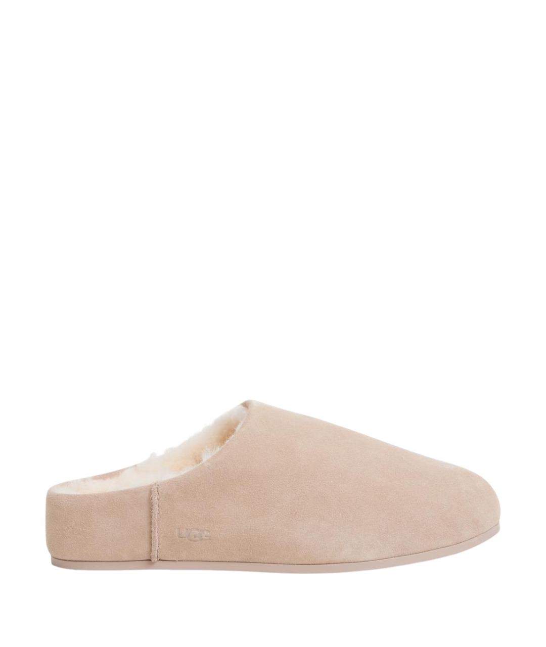UGG AUSTRALIA Бежевые замшевые сабо, фото 1