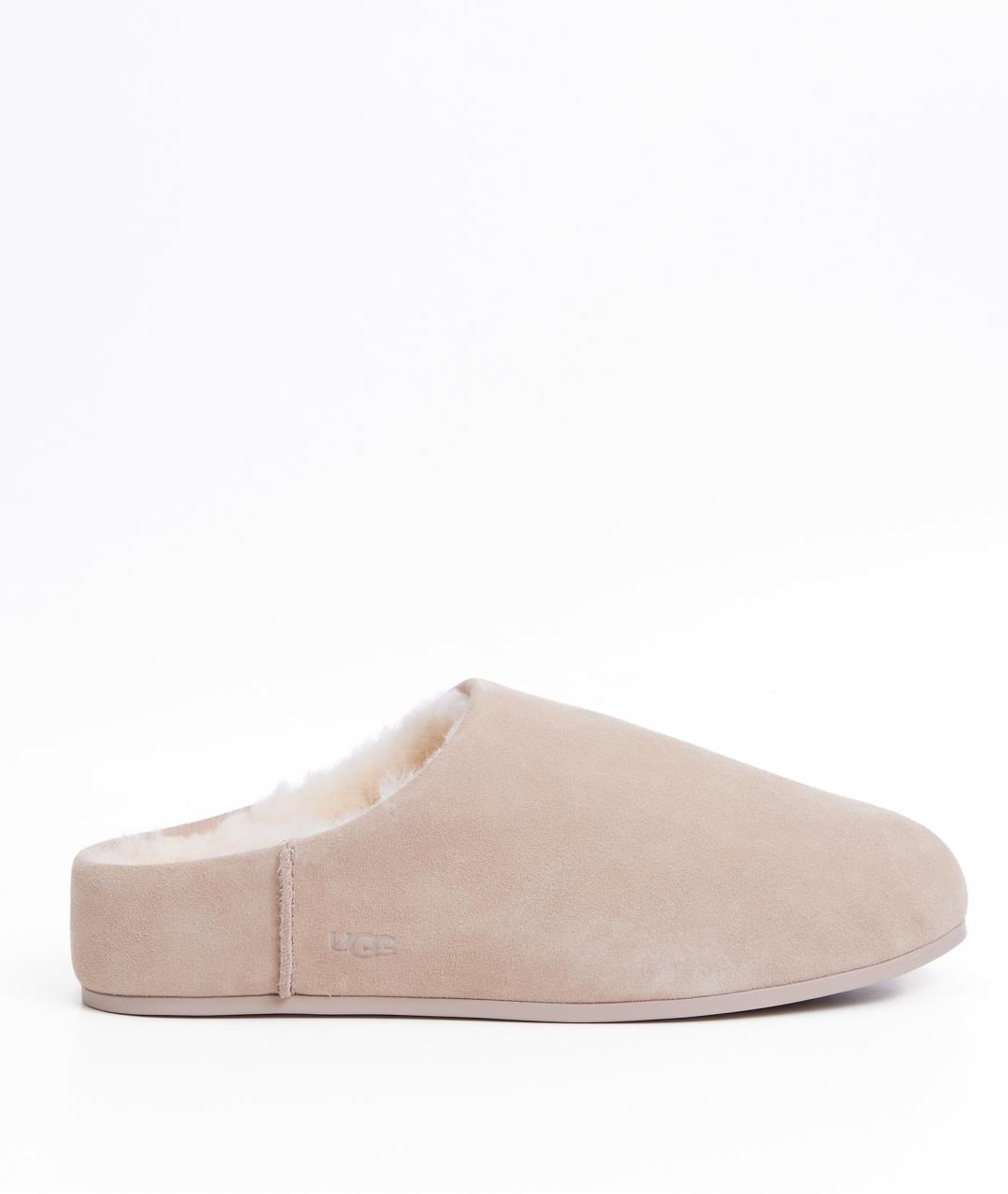 UGG AUSTRALIA Бежевые замшевые сабо, фото 2