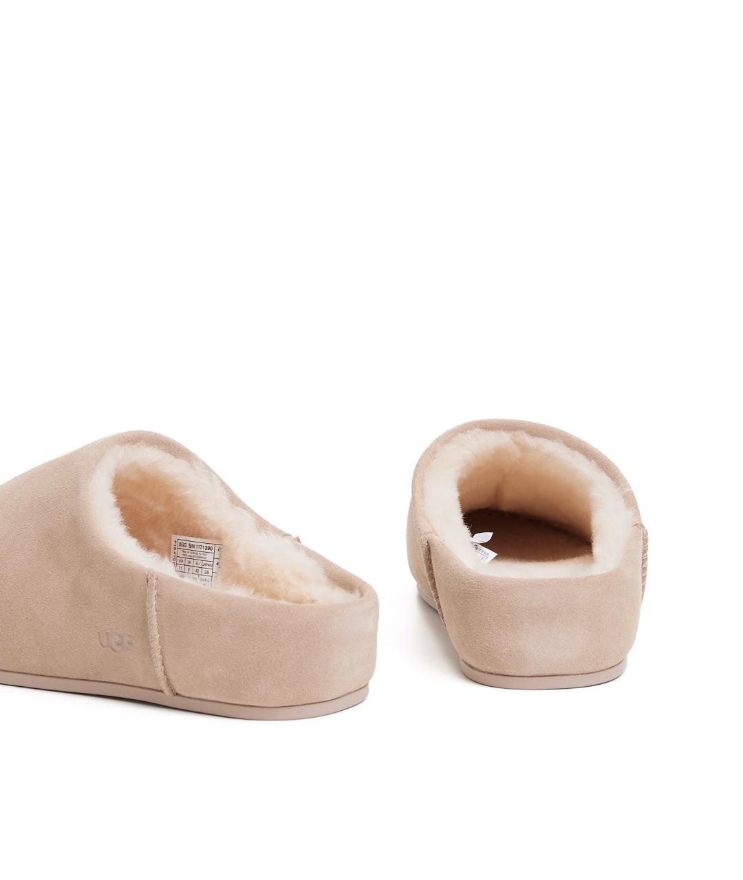 UGG AUSTRALIA Бежевые замшевые сабо, фото 4