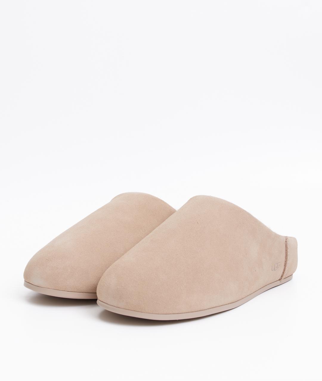 UGG AUSTRALIA Бежевые замшевые сабо, фото 3
