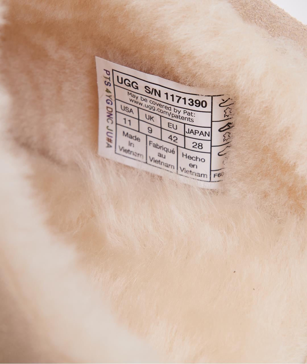 UGG AUSTRALIA Бежевые замшевые сабо, фото 5