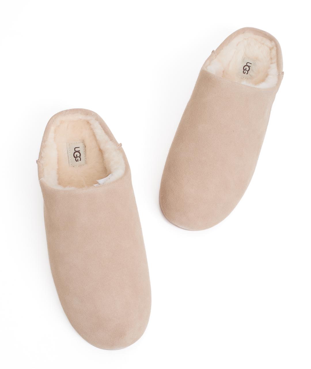 UGG AUSTRALIA Бежевые замшевые сабо, фото 6