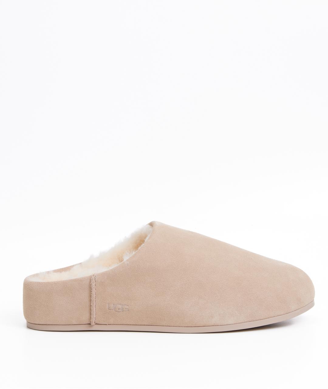UGG AUSTRALIA Бежевые замшевые сабо, фото 9