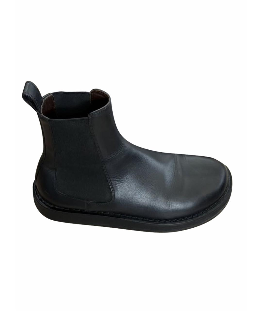 THE ROW Черные кожаные ботинки, фото 1