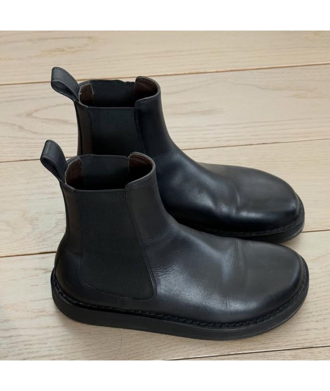 THE ROW Черные кожаные ботинки, фото 3