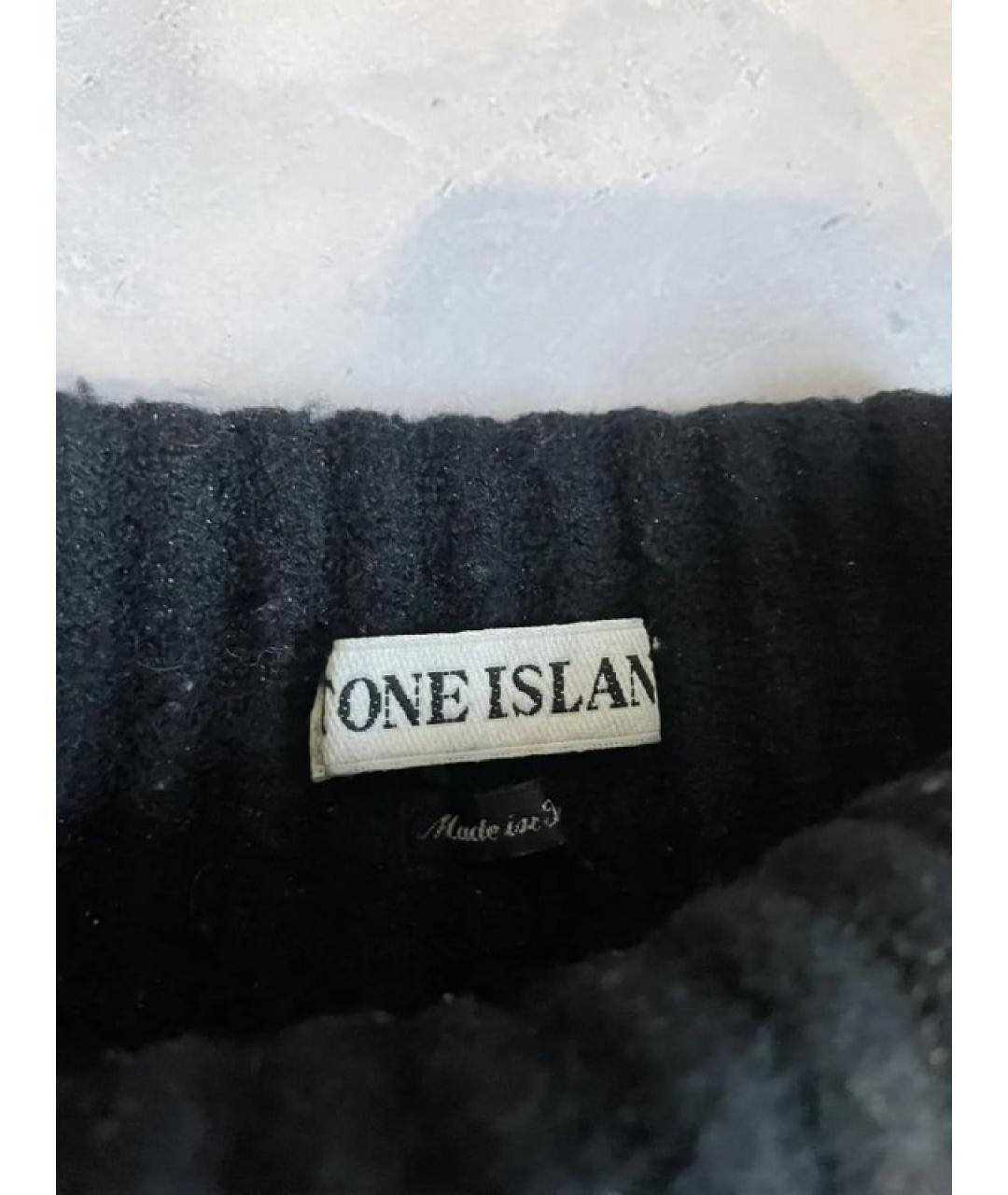 STONE ISLAND Черный шерстяной джемпер / свитер, фото 2