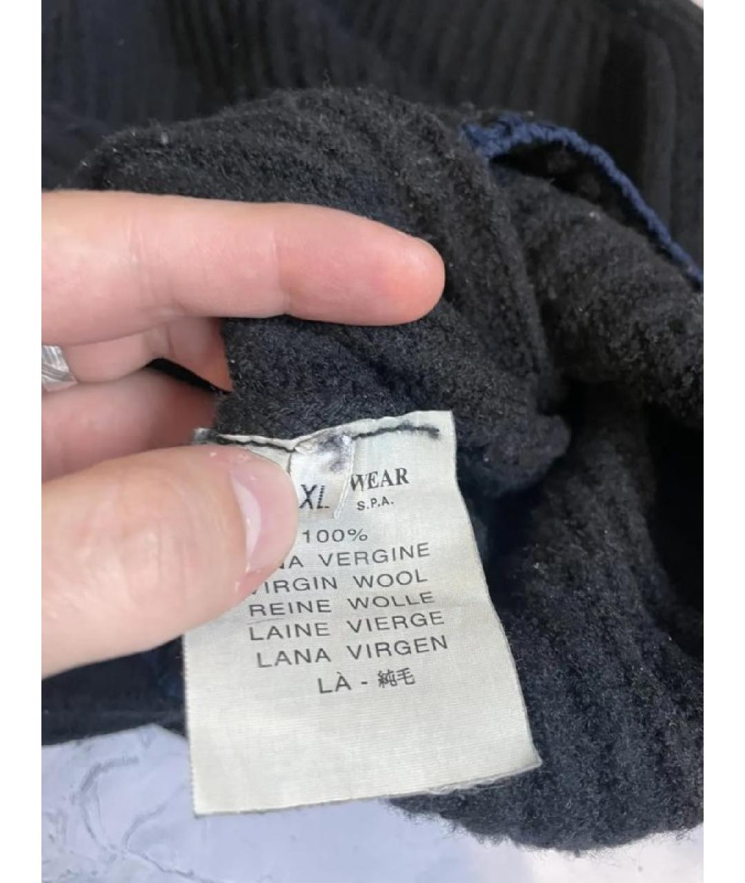 STONE ISLAND Черный шерстяной джемпер / свитер, фото 3