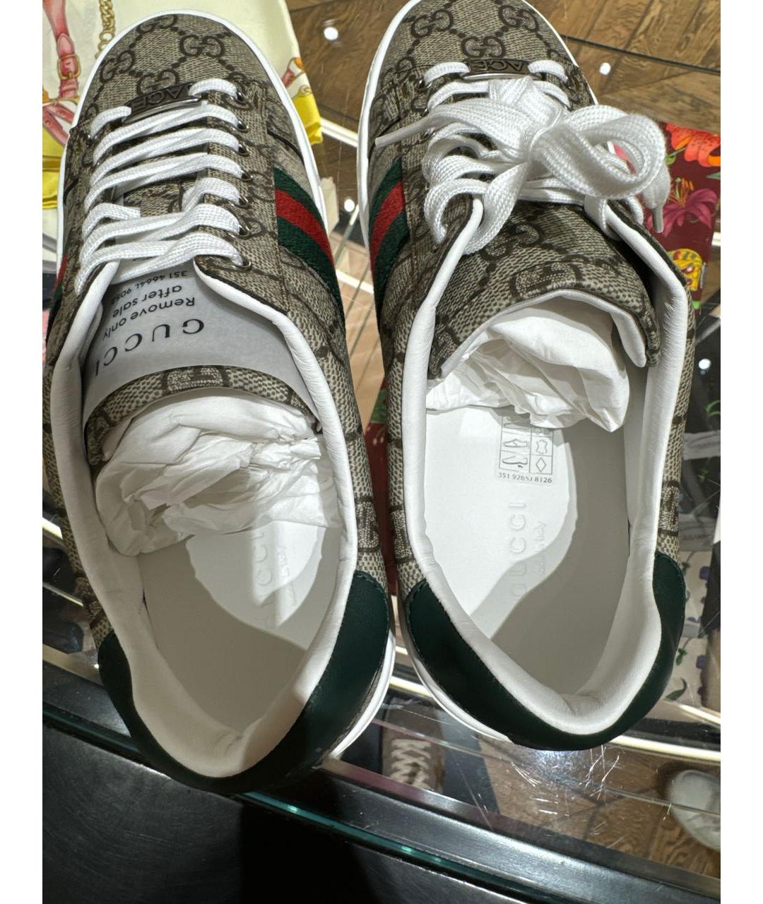 GUCCI Бежевые кеды, фото 3