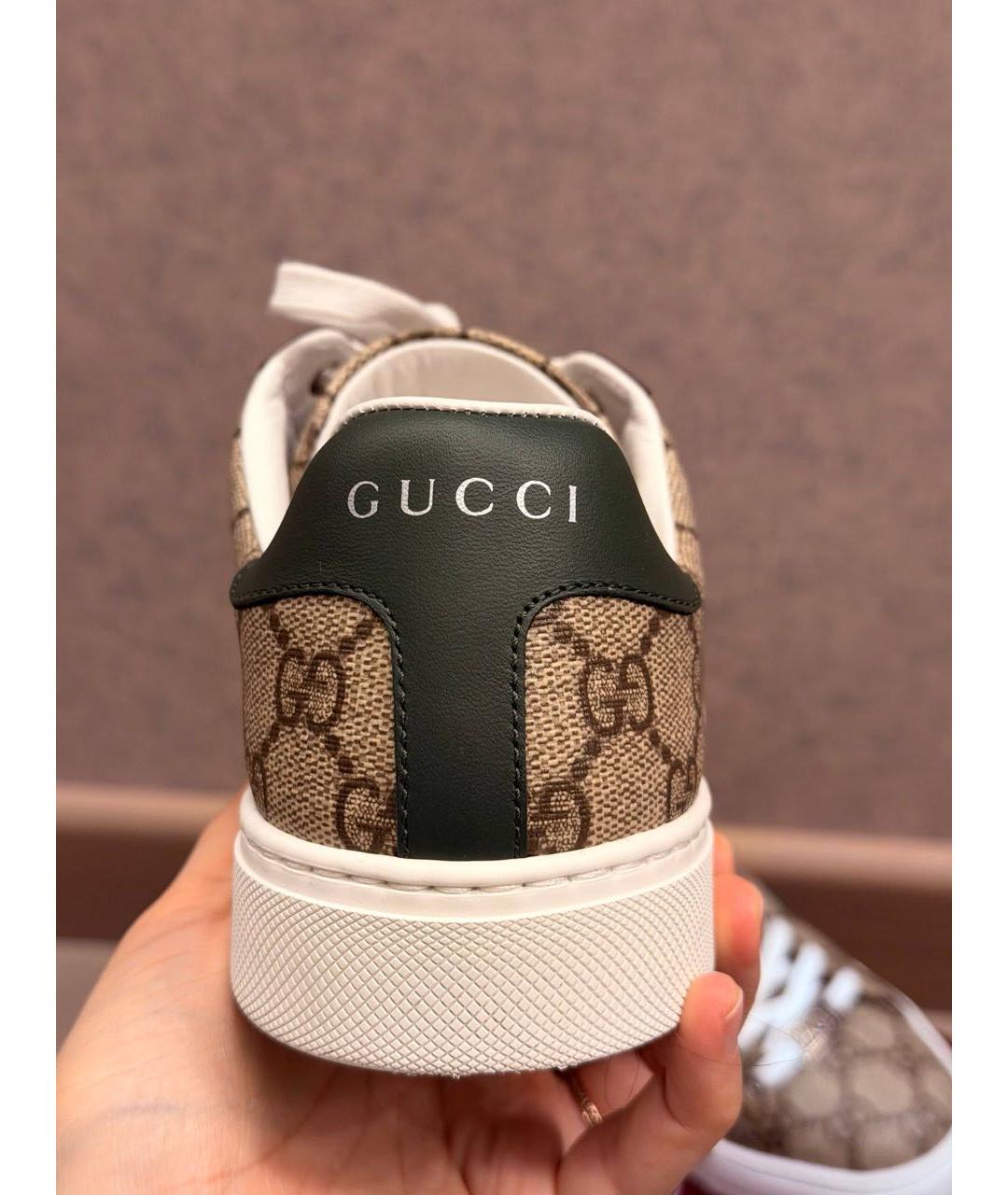 GUCCI Бежевые кеды, фото 4