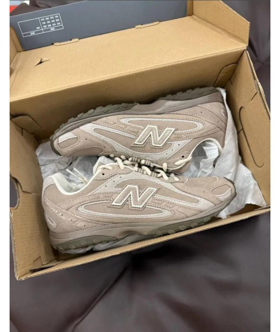 NEW BALANCE Бежевые замшевые кроссовки, фото 4