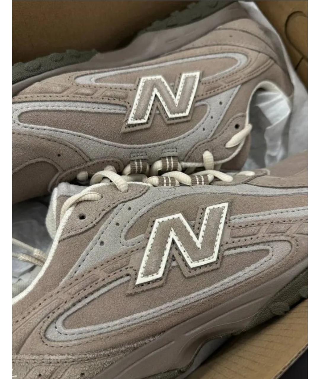 NEW BALANCE Бежевые замшевые кроссовки, фото 6