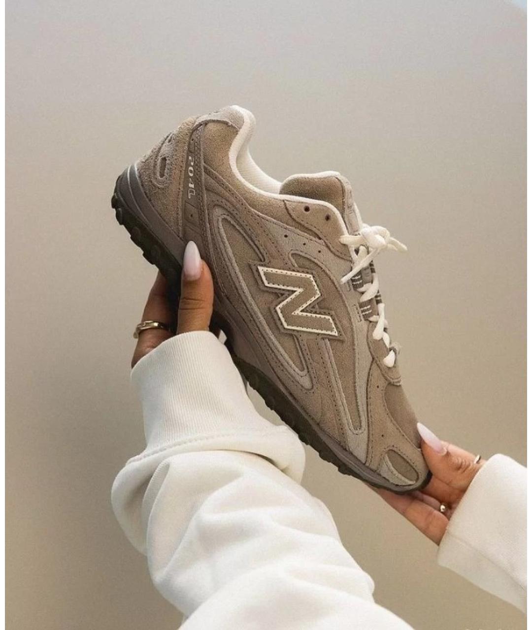 NEW BALANCE Бежевые замшевые кроссовки, фото 8