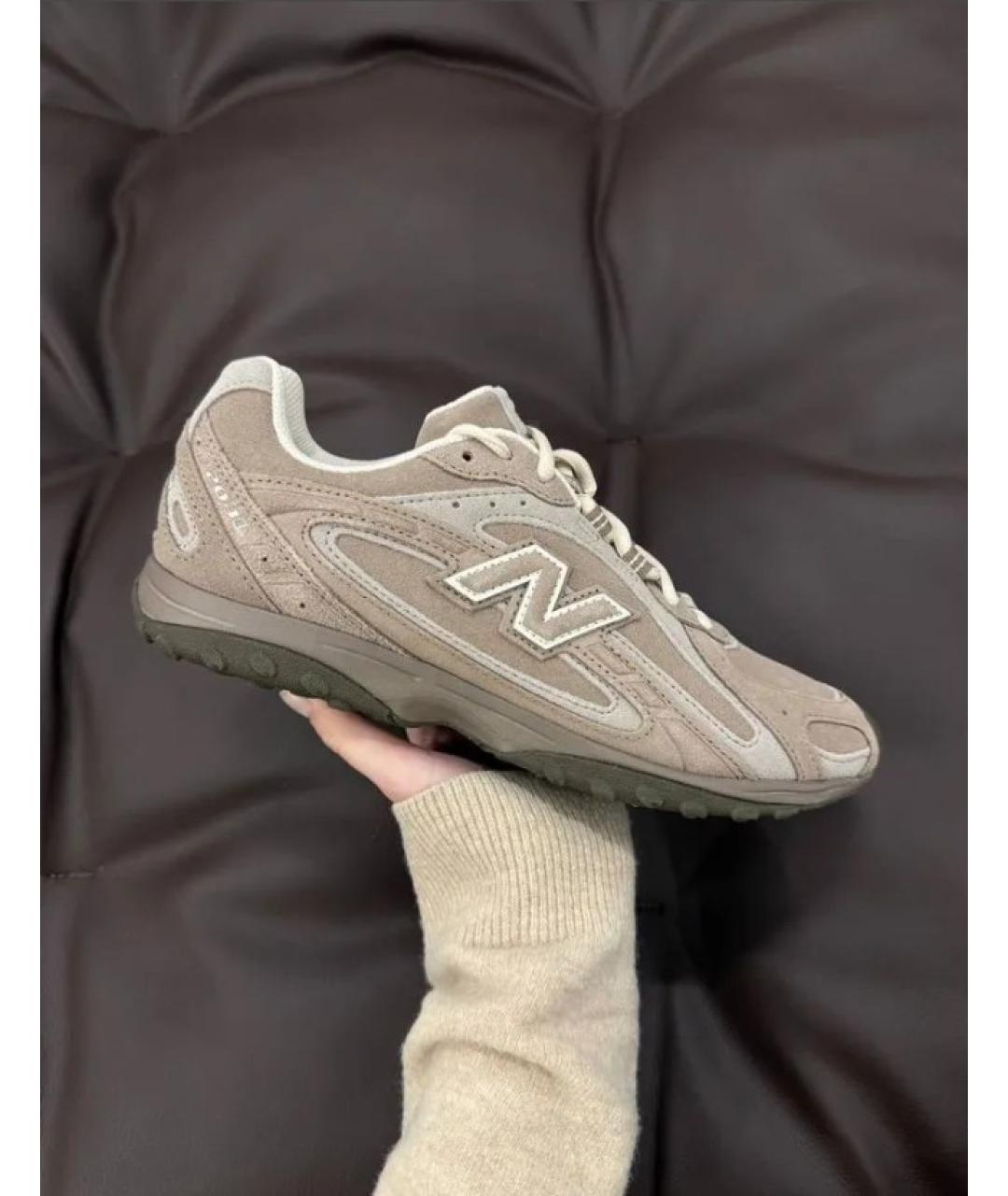 NEW BALANCE Бежевые замшевые кроссовки, фото 2