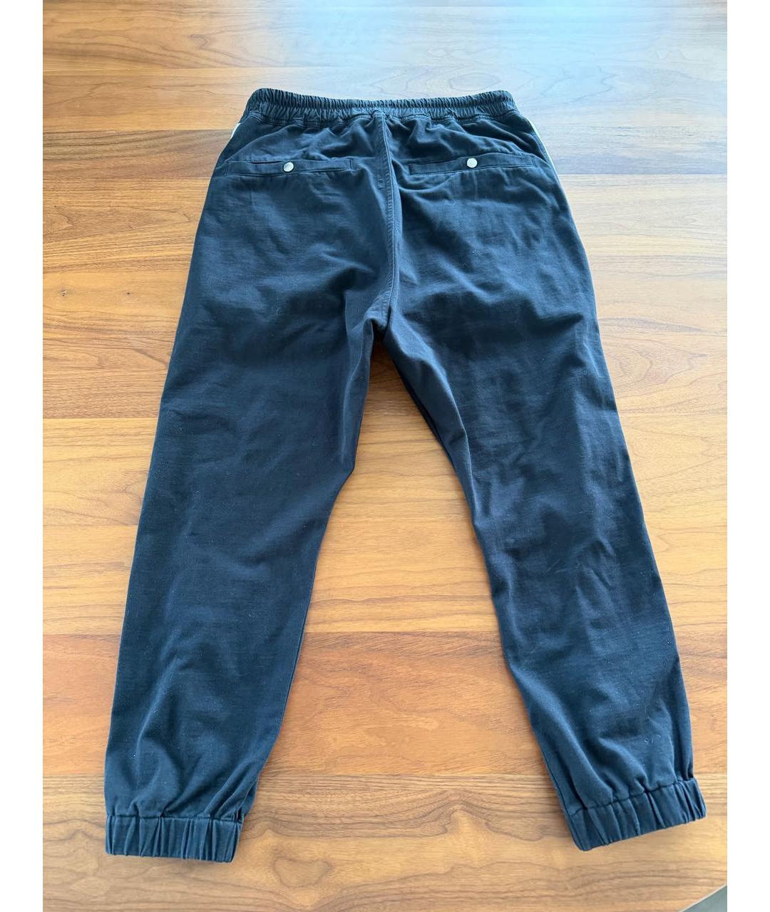 RICK OWENS Черные хлопковые повседневные брюки, фото 6