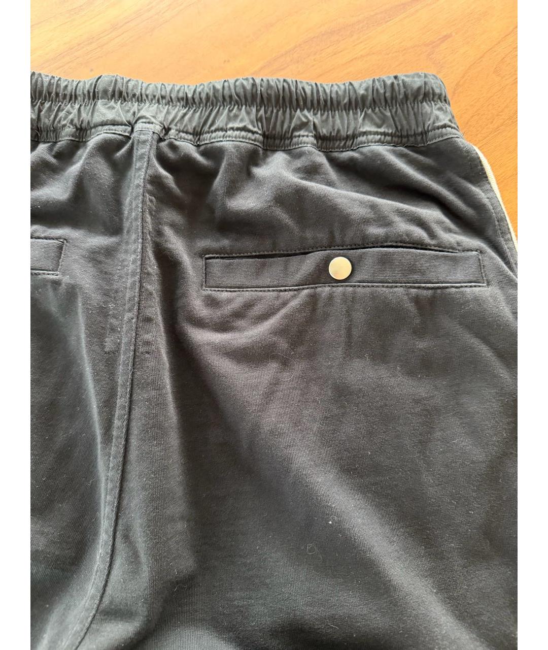 RICK OWENS Черные хлопковые повседневные брюки, фото 4