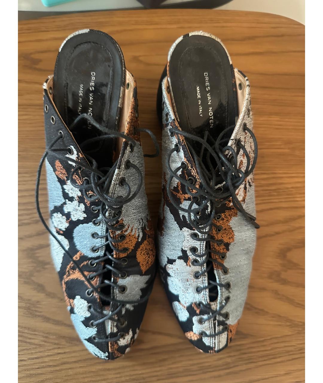 DRIES VAN NOTEN Мульти текстильные сабо, фото 3