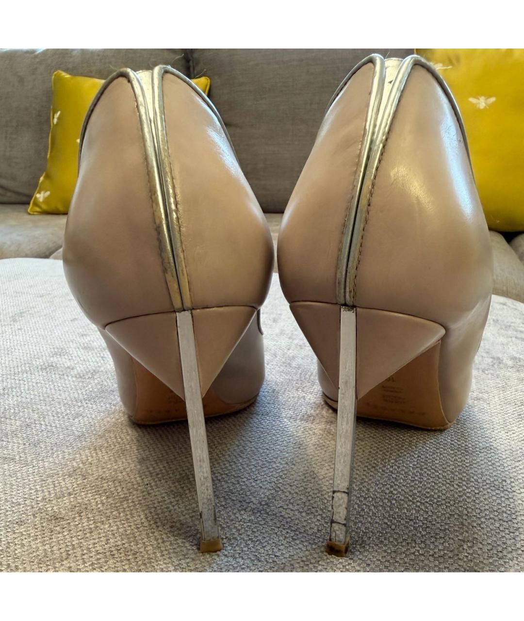CASADEI Бежевые кожаные туфли, фото 4