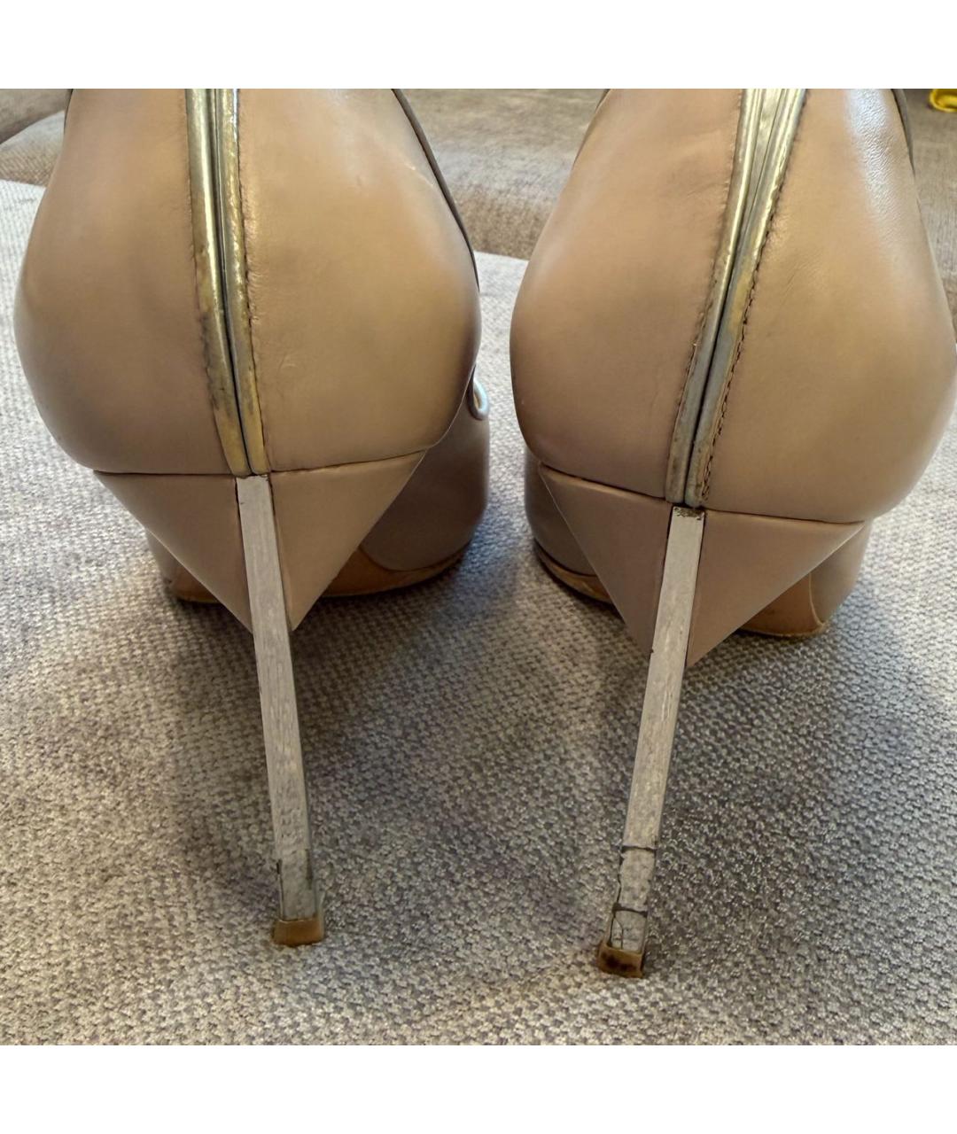 CASADEI Бежевые кожаные туфли, фото 5