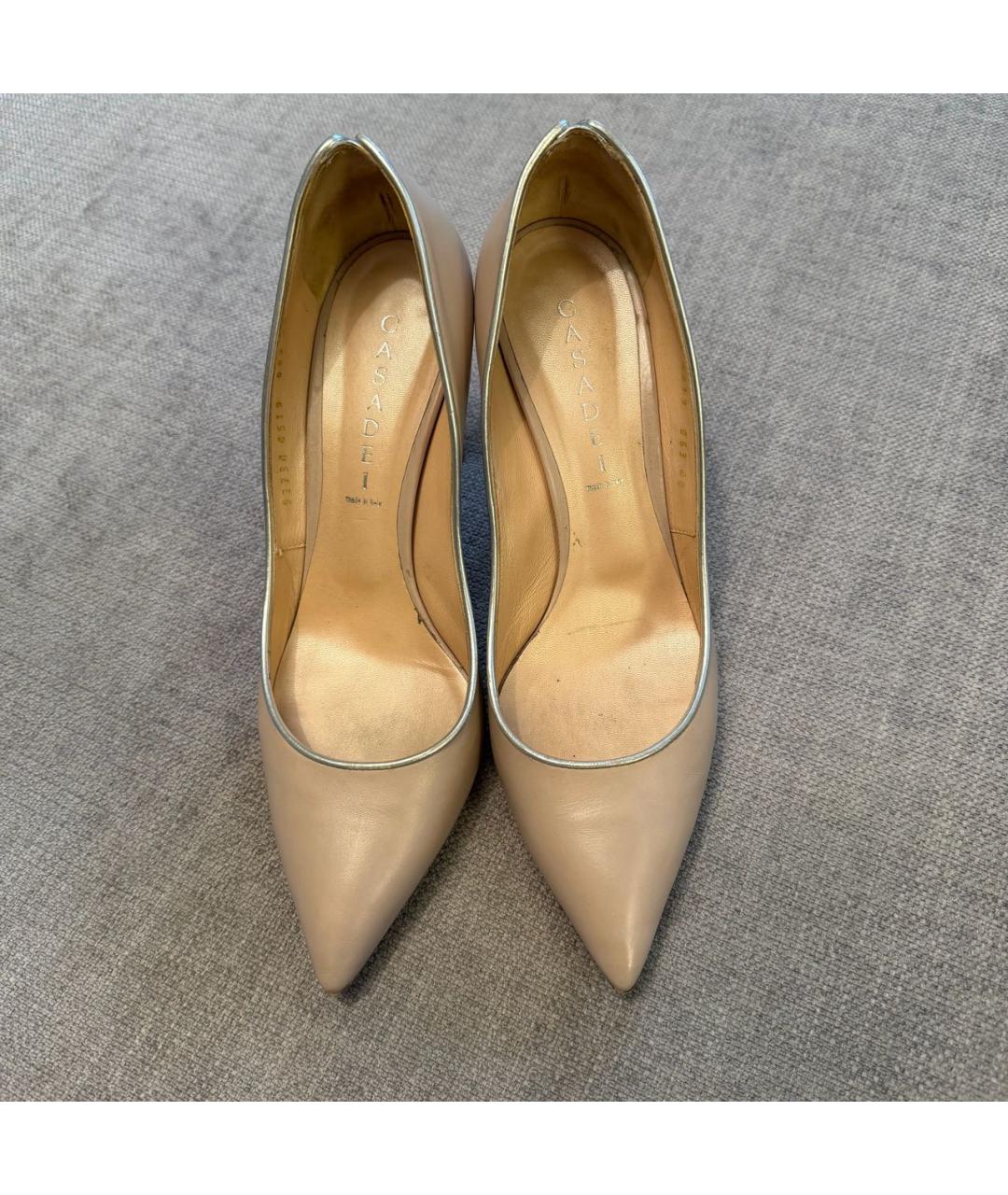 CASADEI Бежевые кожаные туфли, фото 2