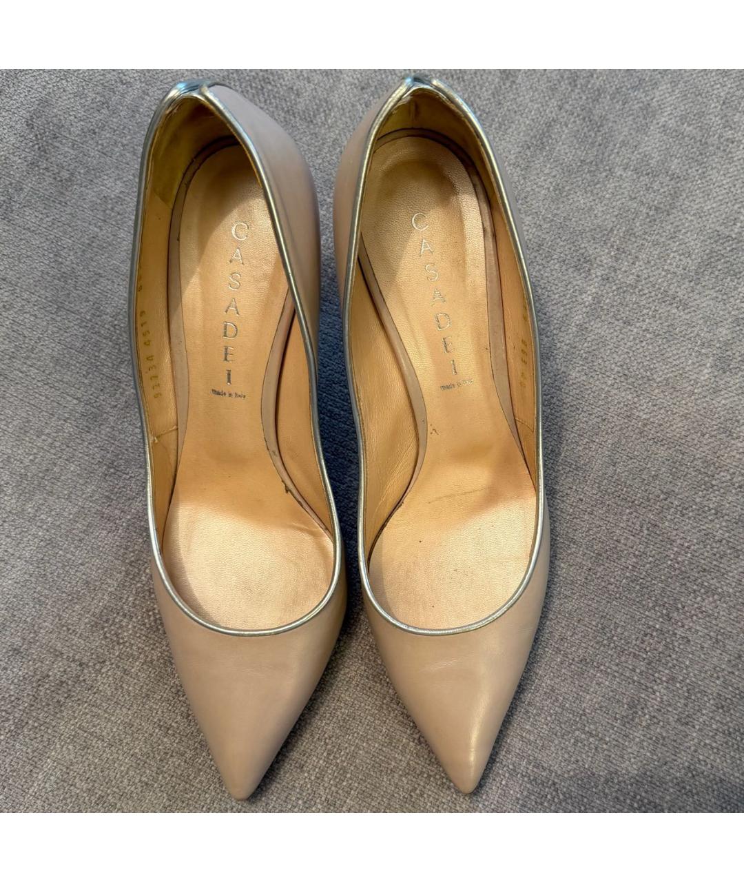 CASADEI Бежевые кожаные туфли, фото 3