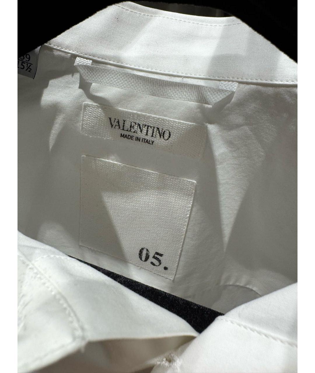 VALENTINO Белая хлопковая классическая рубашка, фото 3