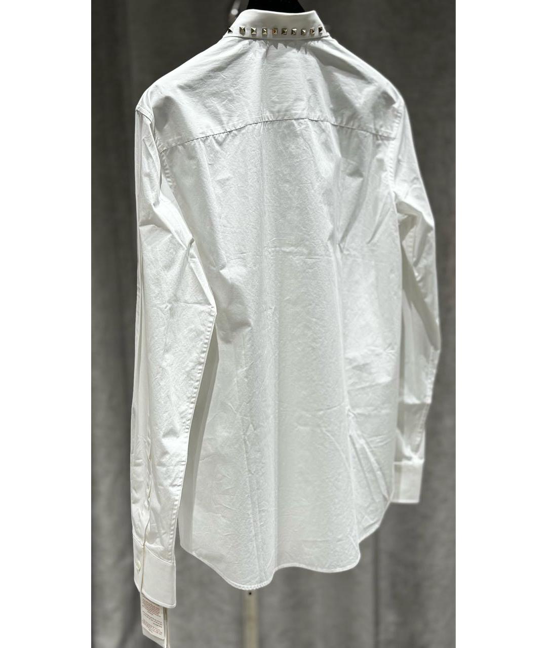 VALENTINO Белая хлопковая классическая рубашка, фото 2