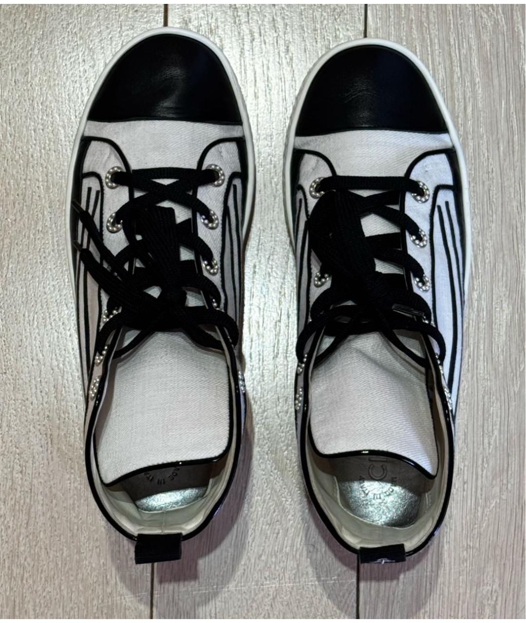 CHANEL Белые текстильные кеды, фото 3