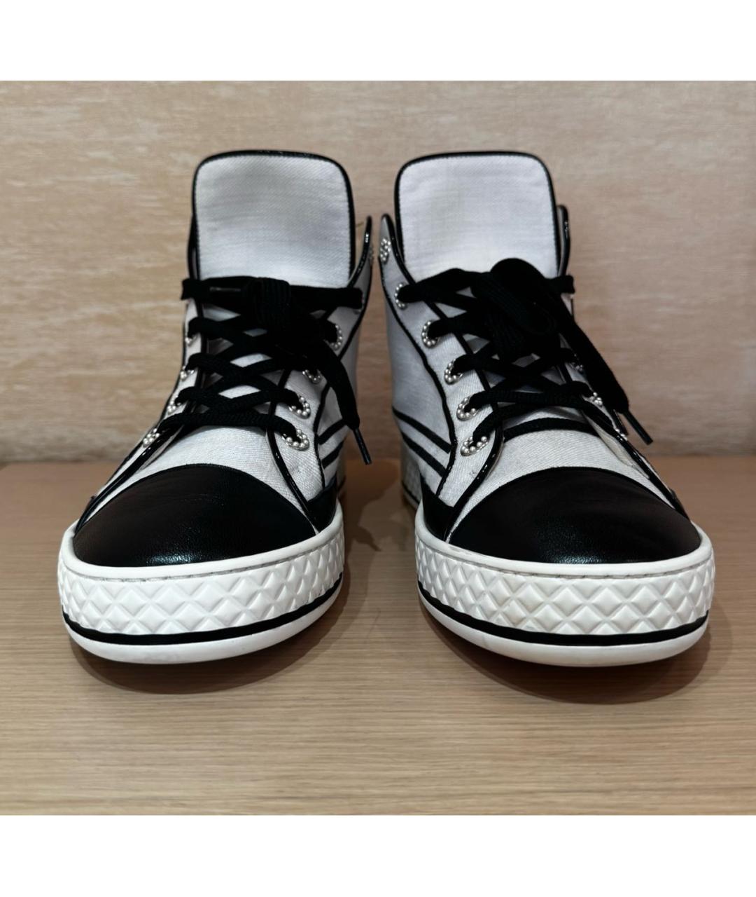 CHANEL Белые текстильные кеды, фото 2