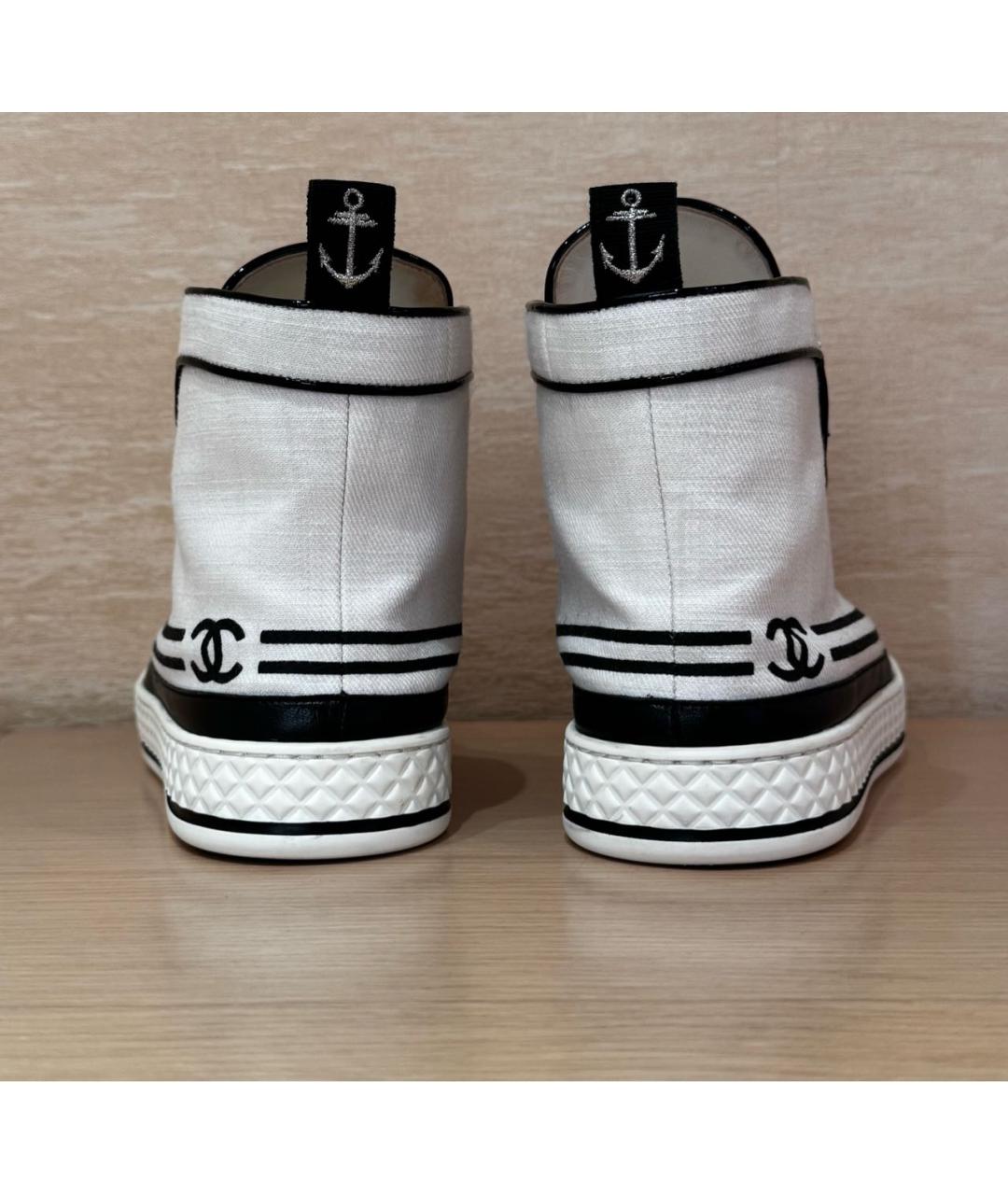CHANEL Белые текстильные кеды, фото 4